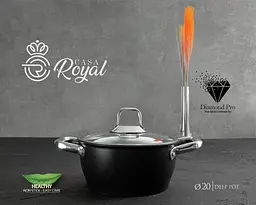 Набір посуду Casa Royal P-UKR 20100 "Greblon Diamond Pro" Black 7 предметів - мініатюра 8