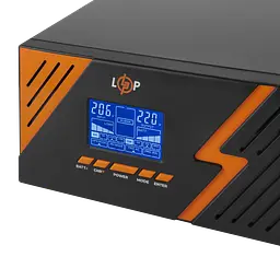 ДБЖ з правильною синусоїдою 12V LPM-PSW-1500VA (1050Вт) Black - мініатюра 7