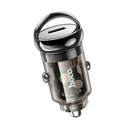 Автозарядний адаптер живлення HOCO Z53 Sight 30-вт прозоро-чорний - мініатюра 2