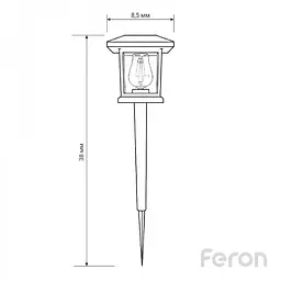 Ґрунтовий світлодіодний світильник Feron PL145 2800К на сонячній батареї чорний 2 шт (уп.) - мініатюра 7