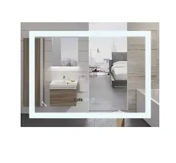 Дзеркало Mixxus WARM MR02-70x50 з LED Touch, Anti-fog, димером, регулюванням яскравості, годинником (MI6668) - мініатюра 1