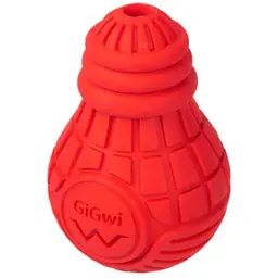 Іграшка для собак GiGwi Bulb Rubber, Лампочка гумова, M, червона, 11 см (2337)