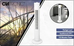 Вентилятор Clatronic TVL 3770 white (баштовий) - мініатюра 5