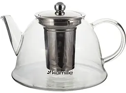 Чайник скляний заварювальний зі знімним ситечком (0784s) Kamille 800 мл kuh0006767
