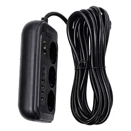 Мережевий фільтр-подовжувач Yiwu HP-5-22 LUXE F016U на 3 розетки 6 USB 4,75 метри чорний  - мініатюра 7