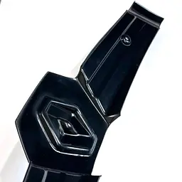 Зимова накладка на радіаторні грати Kangoo I 1998-2008 Глянець з логотипом (Voron Glass) WR10503 - мініатюра 4