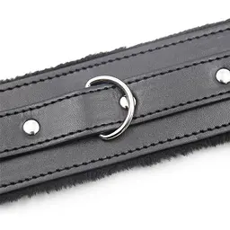 Нашийник з повідцем Fetish Addict Collar With Metal Leash (чорний) - мініатюра 2