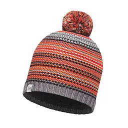 Дитяча шапка Buff Junior Knitted & Polar Hat Amity Сірий-Помаранчевий