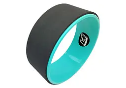 Колесо для йоги EasyFit TPE 33 см чорно-м'ятне