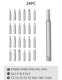 Набір магнітних прецизійних викруток Kit Bits Hammer 25 в 1 для точних робіт, дрібного ремонту в кейсі - мініатюра 2