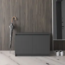 Тумба для взуття Vays R-20 Антрацит, без ручок, ЛДСП, 80×40×53 см - для передпокою, коридору
