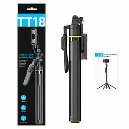 Монопод-штатив TT18 Quadrapod 1810 мм з Bluetooth-пультом - мініатюра 10