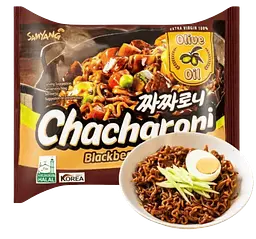 Локшина швидкого приготування Samyang Buldak Chancharoni Jjajang Ramen 140г - мініатюра 2