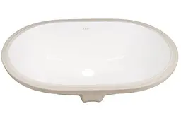 Комплект Qtap Stork: Раковина врізна овальна 570x390x210 мм White + Донний клапан PU02O (QT15116030WN47294) - мініатюра 3