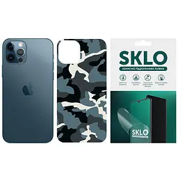 Захисна плівка SKLO Back (тил) Camo для Apple iPhone 14 (6.1) Блакитний / Army Blue
