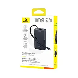 УМБ Baseus EnerFill Bipow2 Pro 20000mAh QC+PD 22.5W Black (E0027701) - мініатюра 9
