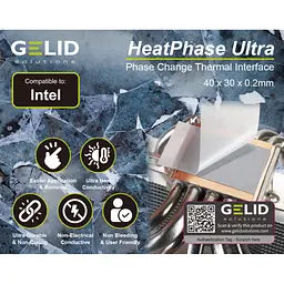 Термопрокладка Gelid Solutions HeatPhase Ultra for Intel CPU (PH-GC-02-I) - мініатюра 3