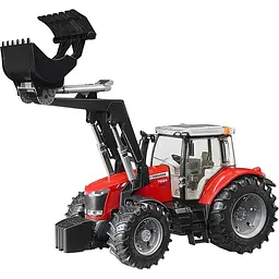 Іграшкова машинка Bruder Трактор Massey Ferguson 7624 з переднім навантажувачем 1:16 (03047) - мініатюра 2