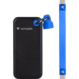 Зовнішній SSD накопичувач Verbatim Pocket 1TB Black/Blue (32191) [157791] - мініатюра 2
