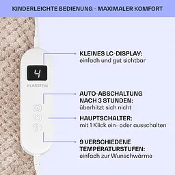 Електрична ковдра Klarstein Dr. Watson Deluxe XXL (10045258) - мініатюра 3