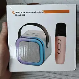 Дитяча Bluetooth колонка з мікрофоном 5Вт RGB підсвічування Міні караоке 2000mAh K12 Бежевий - мініатюра 10