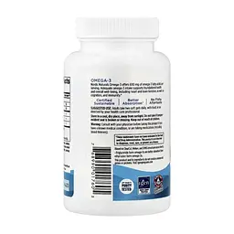 Витаминно-минеральный комплекс Nordic Naturals Омега-3, 690 мг на порцию, вкус лимона, Omega-3, 60 гелевых кап (NOR-01760) - миниатюра 5