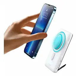 Зовнішній аккумулятор Baseus Magnetic Bracket Wireless 10000mAh 20W White PPCX000002 - мініатюра 2