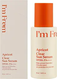 Сонцезахисна сироватка з абрикосом I'm from Apricot Clear Sun Serum SPF 50 50 мл - мініатюра 2