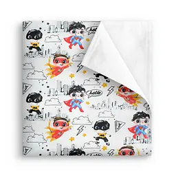Пелюшка багаторазова Cosas непромокаюча Superheroes 70х120 см, червона - мініатюра 2