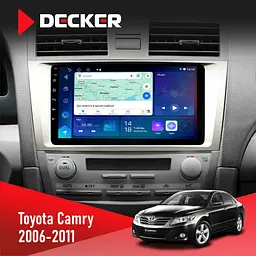 Штатна магнітола Toyota Camry 2006-2011 Climate AMP Decker D10-005 4x64, DSP, 360, 4G, 2k Decker (НФ-00009039)