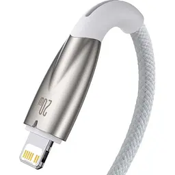 Кабель Baseus Glimmer Series Fast Charging USB-C to Lightning 20w 1m White (CADH000002) [155528] - мініатюра 3