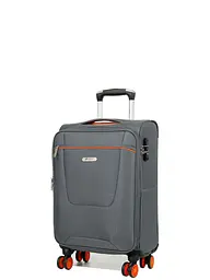 Валіза Малий (S) тканинний на 4 колесах Airtex 825 27 л 55х35х20 см Сірий