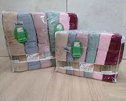 Набір турецьких махрових рушників Cestepe 50х90 6 штук + 70х140 6 штук Bamboo Cicek - мініатюра 2