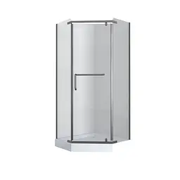 Душова кабіна з низьким піддоном Mixxus Lines SCT01-90x90x198-TR прозоре скло 6 мм graphite MI6914, Універсальна, прозорий, графіт - мініатюра 3