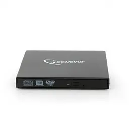 Зовнішній оптичний привід Gembird, чорний, DVD+/-RW, USB 2.0 (DVD-USB-02)