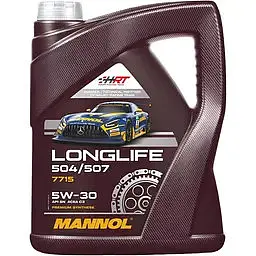 Олива моторна Mannol Longlife 504/507 5W-30, 5 л (182833)