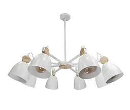 Люстра стельова з дерев'яними елементами Levistella 752V27039-8 WH
