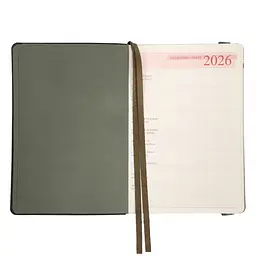 Щоденник-діловий записник А5 Leo Planner Polo 2026 м'який графітовий 368 сторінок (252694) - мініатюра 6