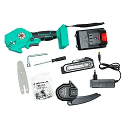 Пила ланцюгова акумуляторна Chainsaw 24V-A, міні електропила з додатковим акумулятором, шина 10 см 1/4" - мініатюра 4