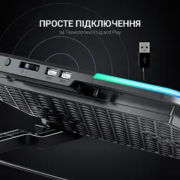 Охолоджувальна підставка для ноутбука GamePro Black (CP670) - мініатюра 5