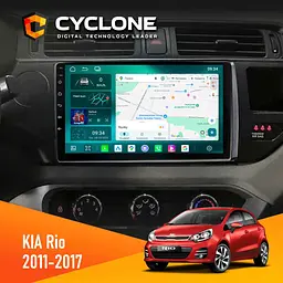 Штатна магнітола KIA Rio (QB) 2011-2017 Cyclone C9-013 4x64 DSP 4G Cyclone (НФ-00007301)