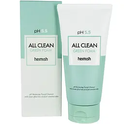 Очищаюча пінка для вмивання Heimish All Clean Green Foam з нейтральним РН 150 г