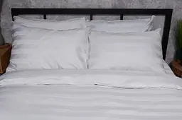 Набір наволочок Moon&Star Satin Stripe Royal White 50х50 см 2 шт