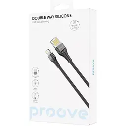 Кабель Proove Double Way Silicone USB-А to Lightning 1m Black (CCDS20001101) [130727] - мініатюра 2