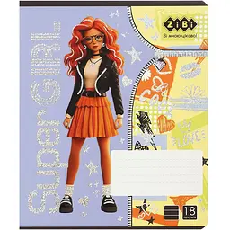 Упаковка зошитів ZiBi Kids Line Super Girl 18 аркушів в лінію 20 шт. (ZB25.1761L) - мініатюра 4