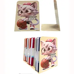 Полиця-тримач для книг розсувна металева Котик, Зайчик-3D, 15x10x19 см (В асортименті)