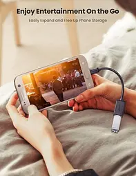 Кабель-адаптер UGREEN US133 Micro USB OTG круглий 12СМ Black (10396) - мініатюра 6
