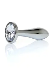 Анальна пробка Jewellery Silver Plug Clear S 7.7 см (прозорий) - мініатюра 3