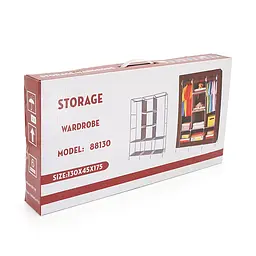 Тканинна шафа для речей YT41593, 130х45х175см, Red Wine, Box - мініатюра 2