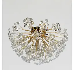 Велика золота стельова люстра з прозорими кристалами Artlight 21624-550GD - мініатюра 2